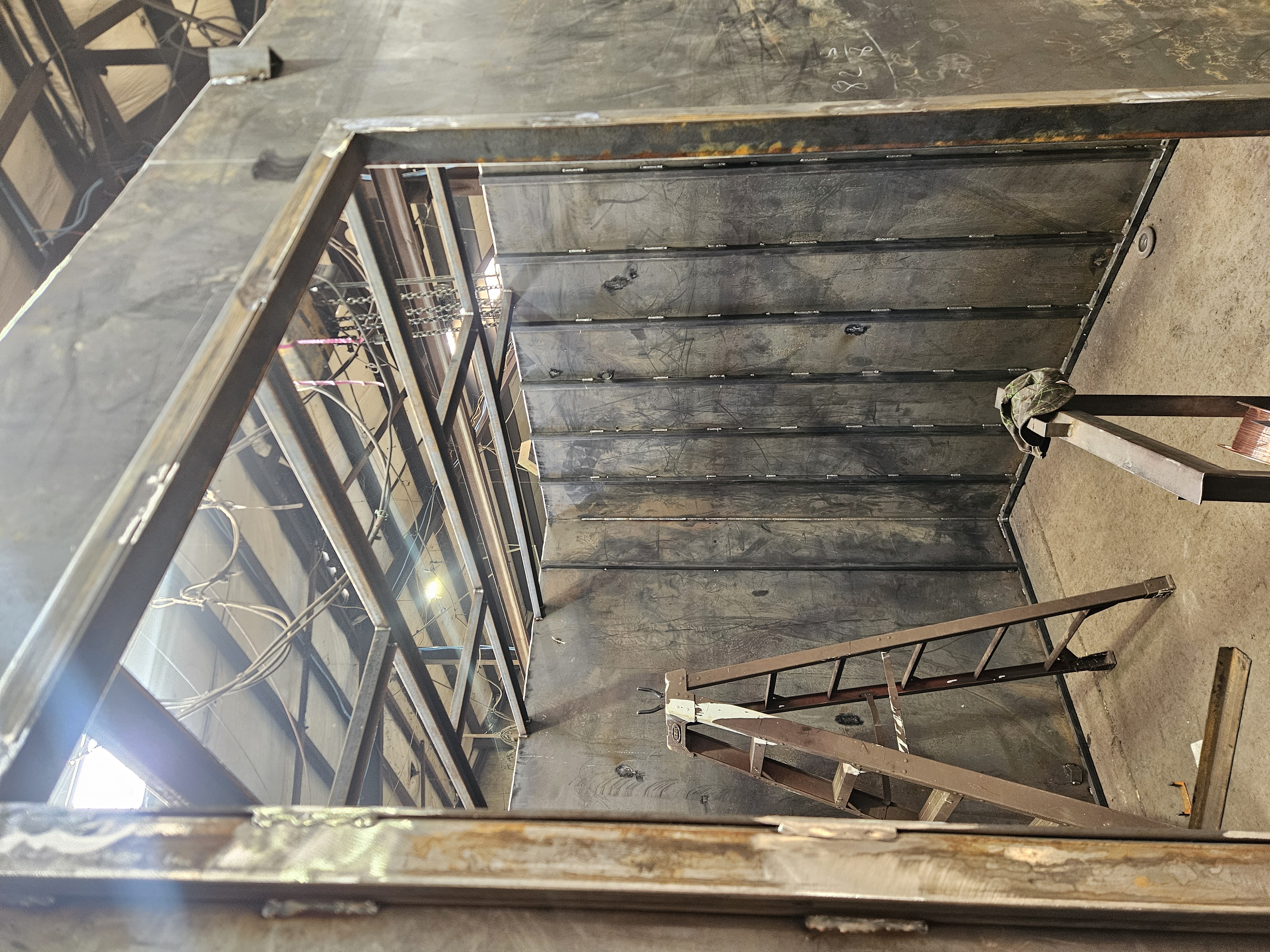 Interior fabrication — steel walls and framing